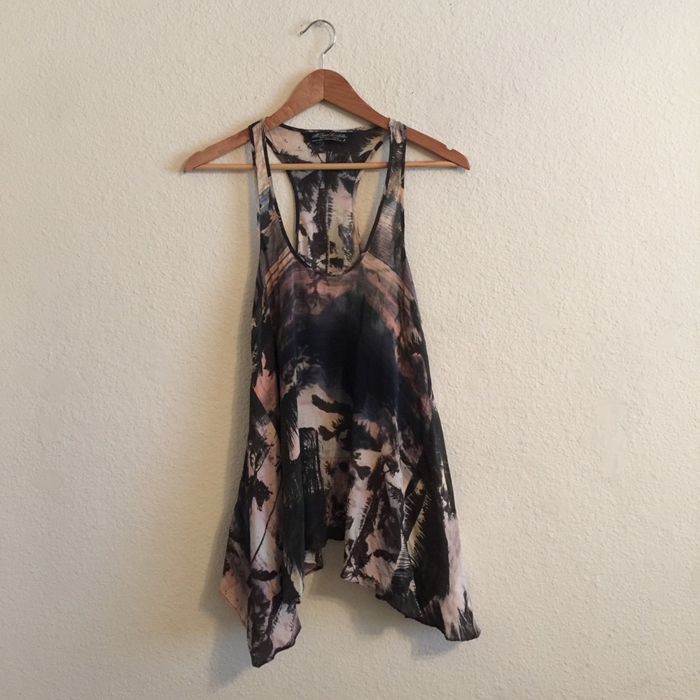 ALL SAINTS women's 100% SILK Flowy top 8